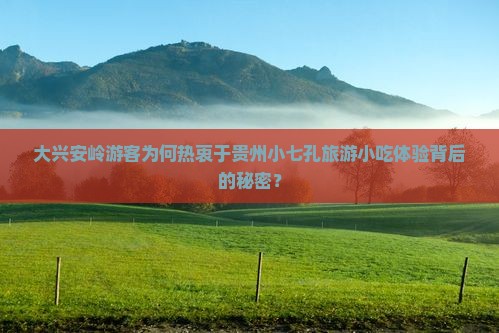 大兴安岭游客为何热衷于贵州小七孔旅游小吃体验背后的秘密？