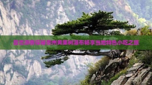 昌吉游客探秘贵州黄果树瀑布畅享当地特色小吃之旅