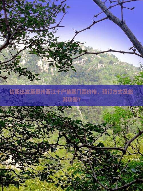 信阳出发至贵州西江千户苗寨门票价格、预订方式及旅游攻略？