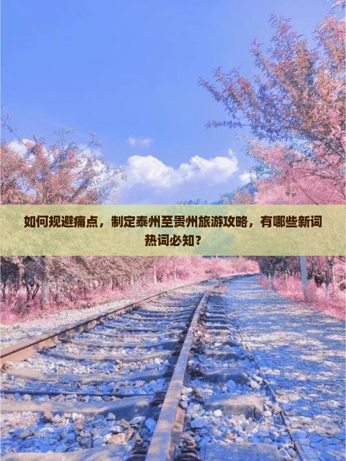 如何规避痛点，制定泰州至贵州旅游攻略，有哪些新词热词必知？