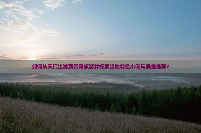如何从天门出发到贵阳旅游并探索当地特色小吃与美食推荐？