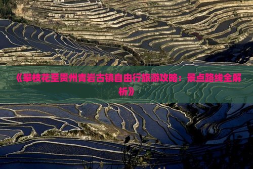 《攀枝花至贵州青岩古镇自由行旅游攻略：景点路线全解析》