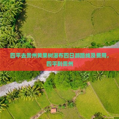 四平去贵州黄果树瀑布四日游