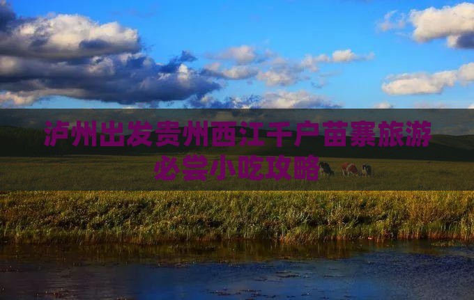 泸州出发贵州西江千户苗寨旅游必尝小吃攻略