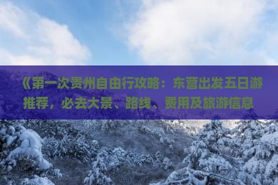 《第一次贵州自由行攻略：东营出发五日游推荐，必去大景、路线、费用及旅游信息一览》