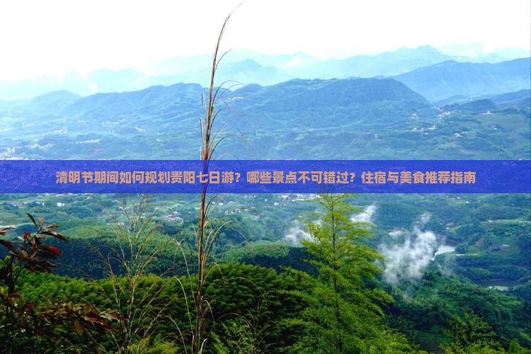 清明节期间如何规划贵阳七日游？哪些景点不可错过？住宿与美食推荐指南