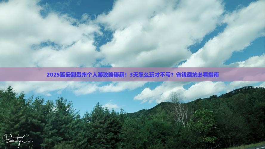延安到贵州个人游