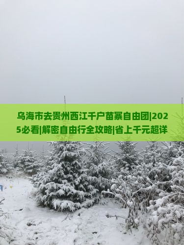 乌海市去贵州西江千户苗寨自由团