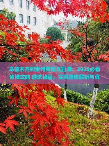 乌鲁木齐到贵州贵阳五日游