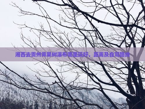 湘西去贵州黄果树瀑布哪里玩