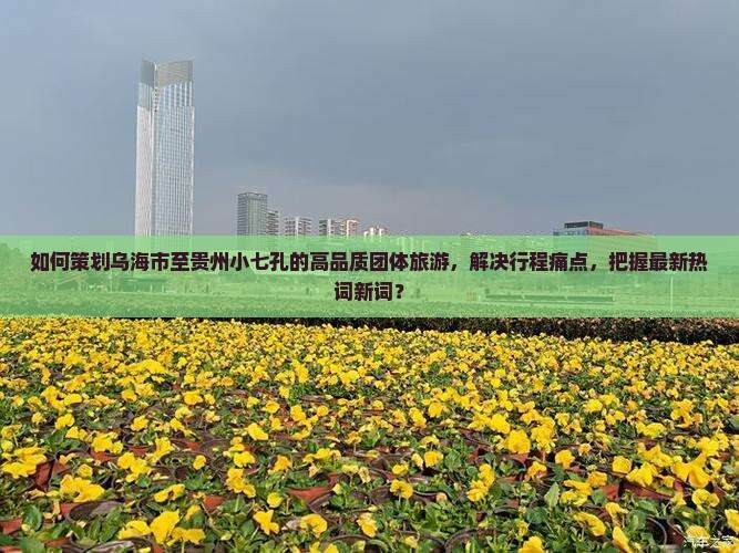 如何策划乌海市至贵州小七孔的高品质团体旅游，解决行程痛点，把握最新热词新词？