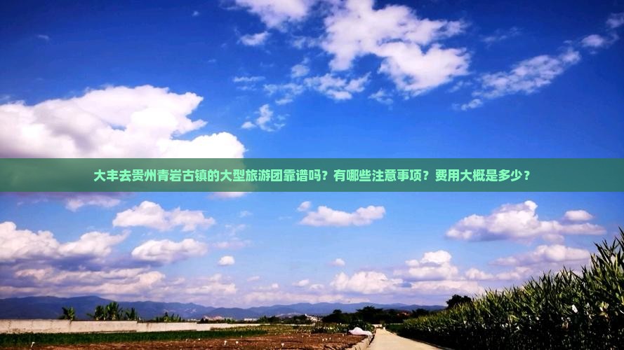大丰去贵州青岩古镇的大型旅游团靠谱吗？有哪些注意事项？费用大概是多少？