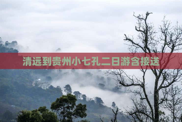 清远到贵州小七孔二日游含接送