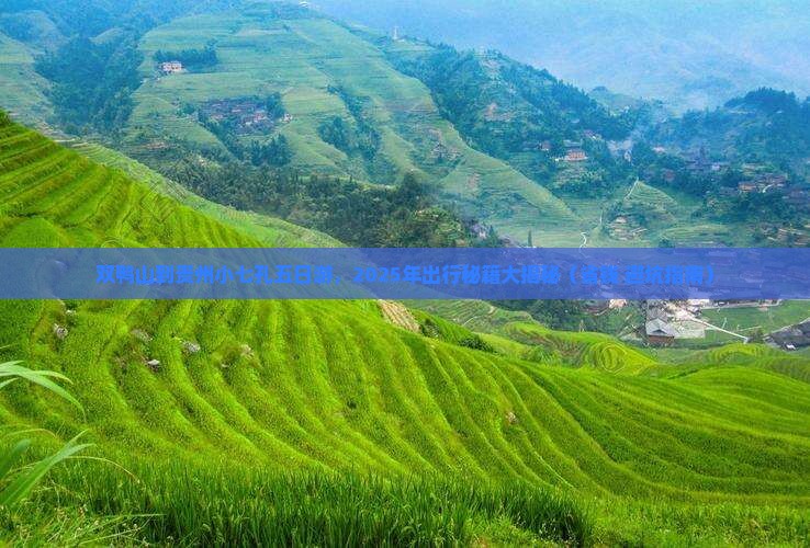 双鸭山到贵州小七孔五日游