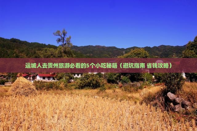 运城去贵州旅游小吃