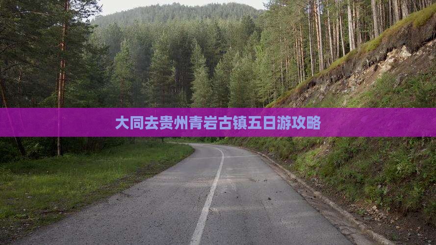 大同去贵州青岩古镇五日游