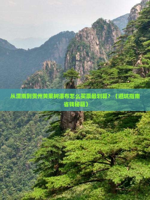 渭南到贵州黄果树瀑布门票