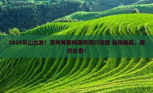 乐山去贵州黄果树瀑布旅游