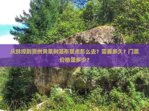 从蚌埠到贵州黄果树瀑布景点怎么去？需要多久？门票价格是多少？