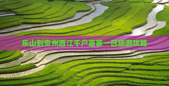 乐山到贵州西江千户苗寨一日旅游攻略