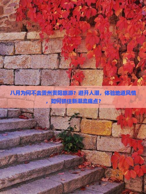 八月为何不去贵州贵阳旅游？避开人潮，体验地道风情，如何抓住新潮流痛点？