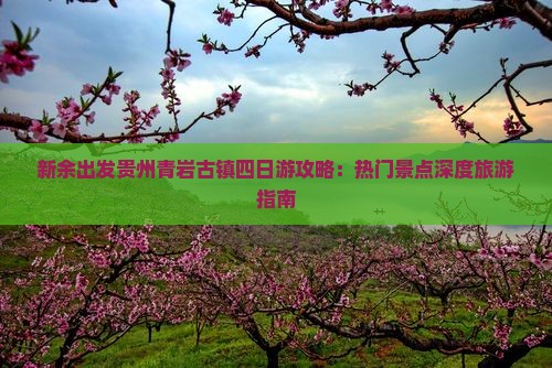 新余出发贵州青岩古镇四日游攻略：热门景点深度旅游指南