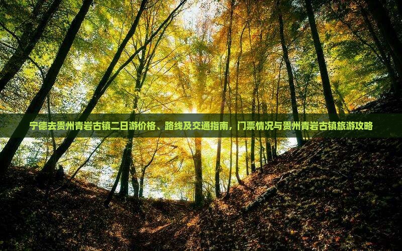 宁德去贵州青岩古镇二日游