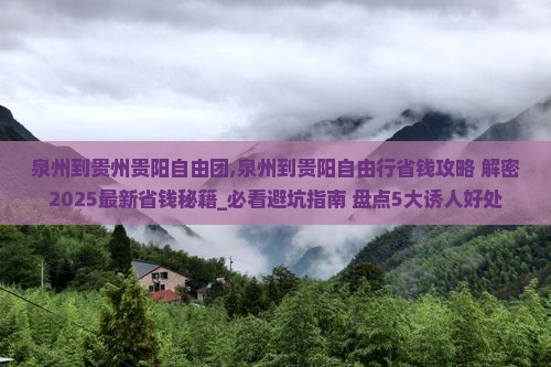 泉州到贵州贵阳自由团