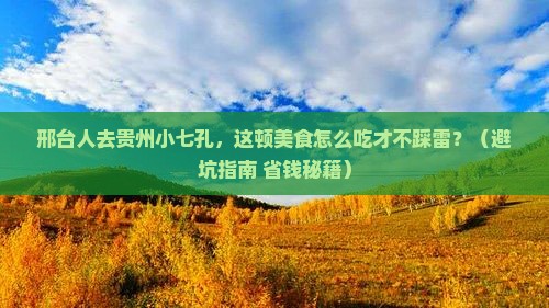 邢台去贵州小七孔旅游小吃