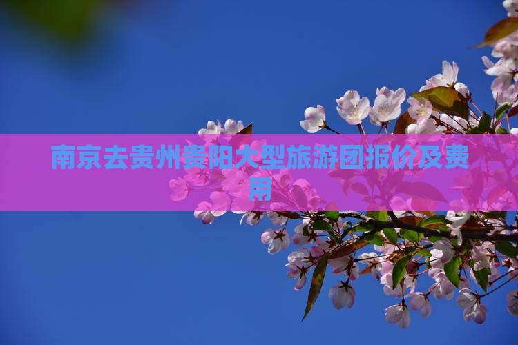 南京去贵州贵阳大型旅游团