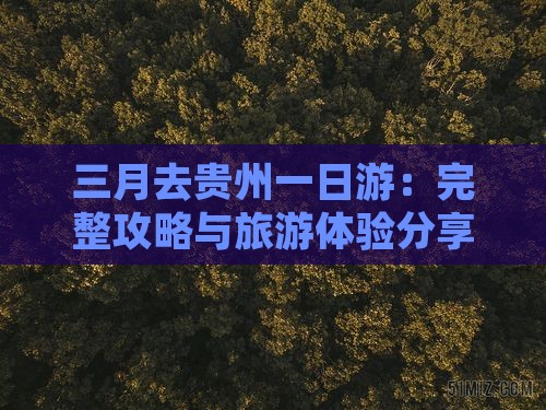 三月去贵州一日游：完整攻略与旅游体验分享