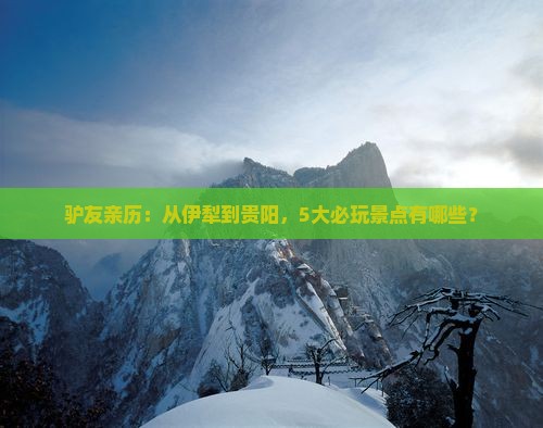 驴友亲历:从伊犁到贵阳,5大必玩景点有哪些? 驴友亲历:从伊犁到贵阳,5大必玩景点有哪些?