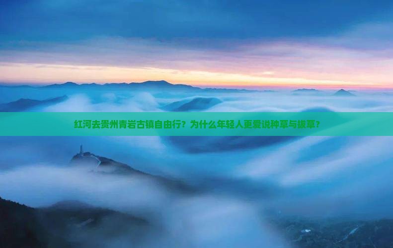 红河去贵州青岩古镇自由行？为什么年轻人更爱说种草与拔草？
