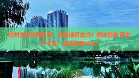 随州去贵州四日游
