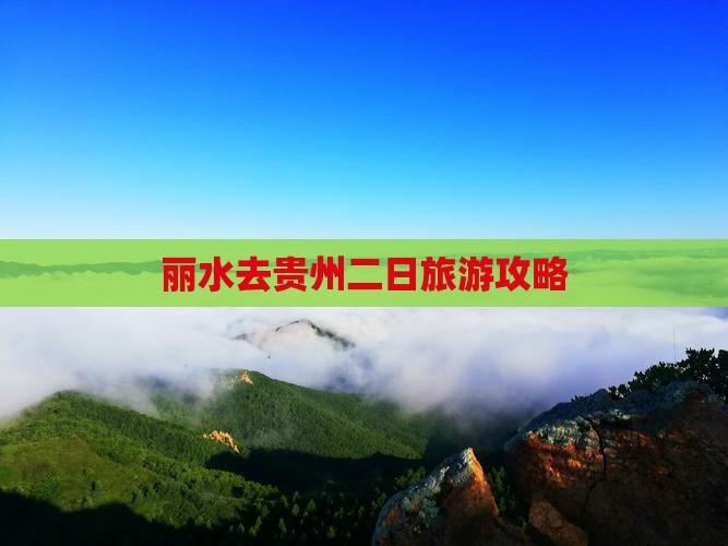 丽水去贵州二日游