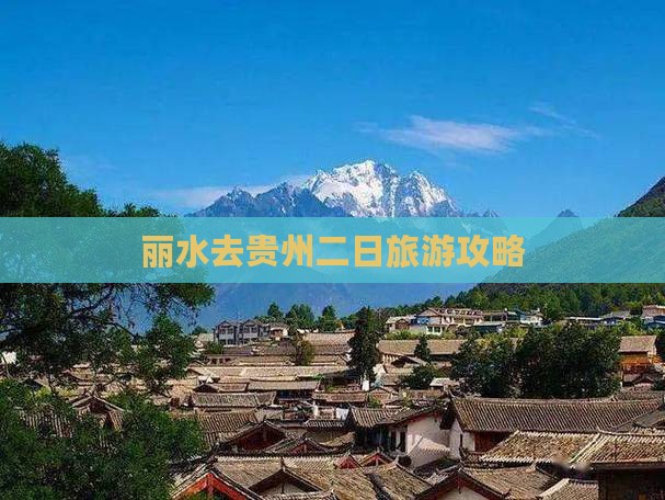 丽水去贵州二日游