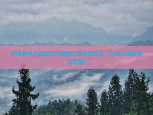 如何解决大连到贵州团体旅游中的痛点，以提升游客体验质量？