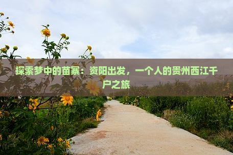 探索梦中的苗寨：资阳出发，一个人的贵州西江千户之旅