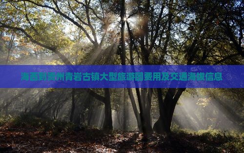 海西到贵州青岩古镇大型旅游团费用及交通海拔信息