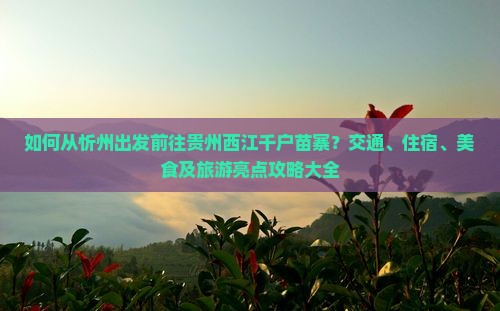 如何从忻州出发前往贵州西江千户苗寨？交通、住宿、美食及旅游亮点攻略大全