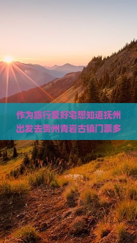 作为旅行爱好宅想知道抚州出发去贵州青岩古镇门票多少钱？旅行小白求解！