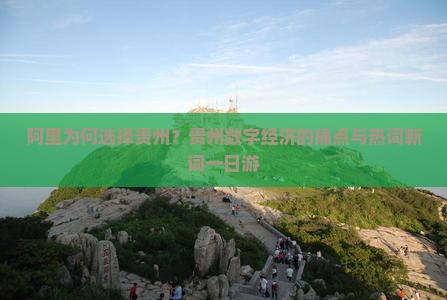 阿里为何选择贵州？贵州数字经济的痛点与热词新词一日游