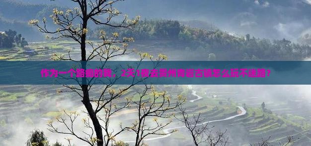 作为一个路痴的我，2天1夜去贵州青岩古镇怎么玩不迷路？