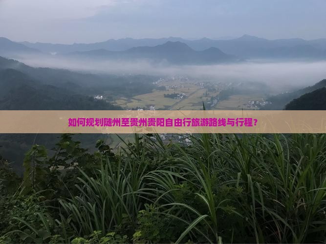 如何规划随州至贵州贵阳自由行旅游路线与行程？