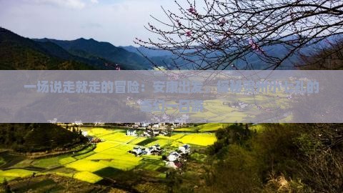 一场说走就走的冒险：安康出发，探秘贵州小七孔的奇幻一日游