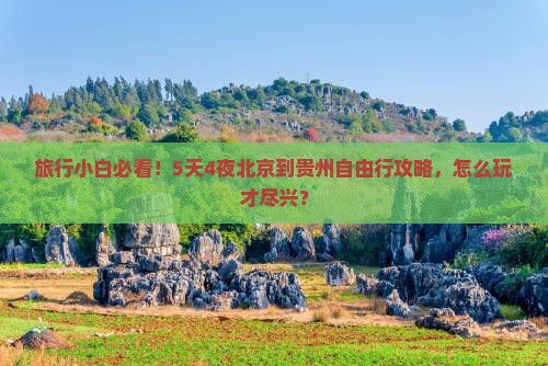 旅行小白必看！5天4夜北京到贵州自由行攻略，怎么玩才尽兴？