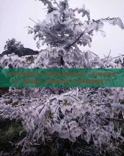 天水到贵州西江千户苗寨攻略