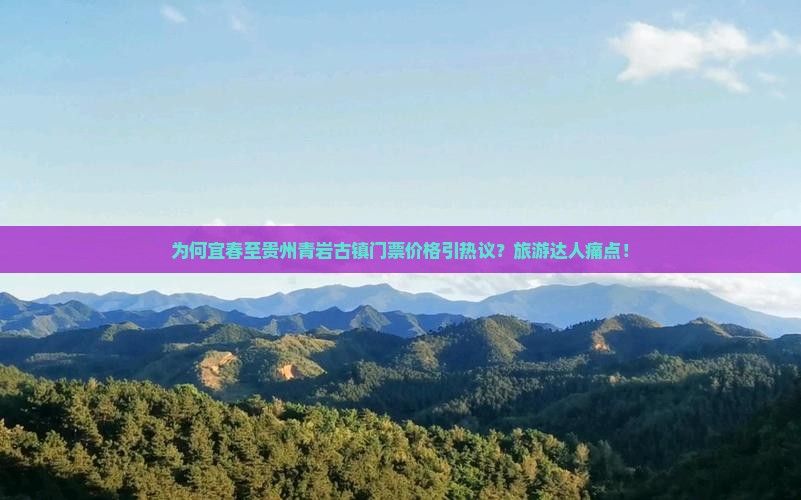 为何宜春至贵州青岩古镇门票价格引热议？旅游达人痛点！