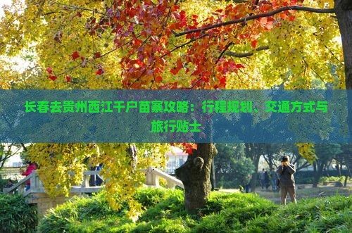 长春去贵州西江千户苗寨攻略：行程规划、交通方式与旅行贴士