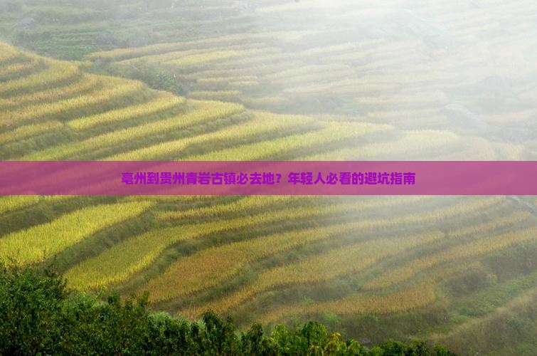 亳州到贵州青岩古镇必去地？年轻人必看的避坑指南